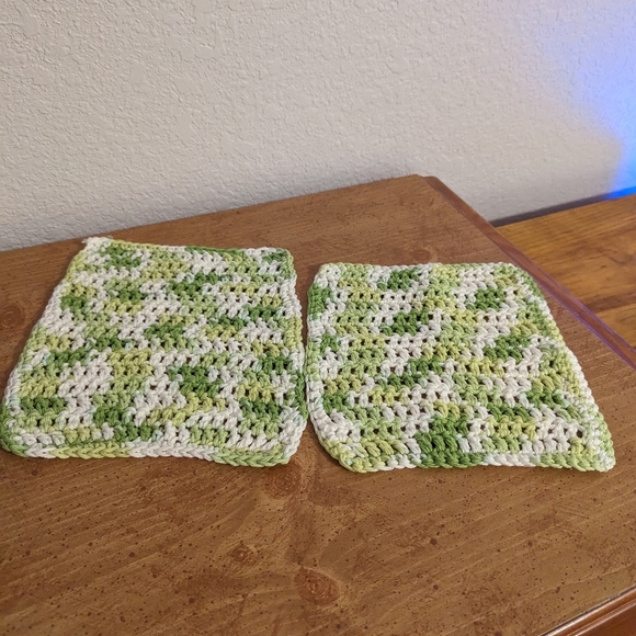 💞2/$20 HAND CRAFTED Crocheted All Purpse 100% Cottn Reusble Bath or Dish Cloths - Picture 2 of 8